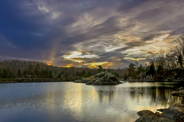 Approaching Night - Turtle Rock, at Widewater,  near Sunset by Brian J. Porter