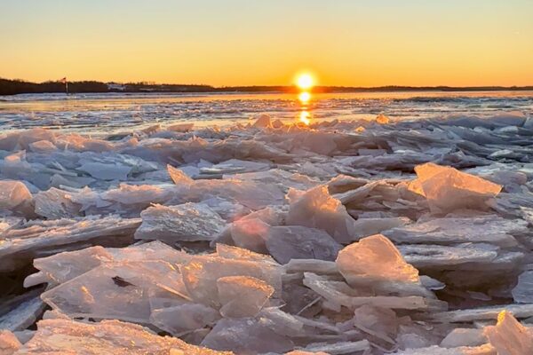 Icy Potomac Sunset by Kara McNulty