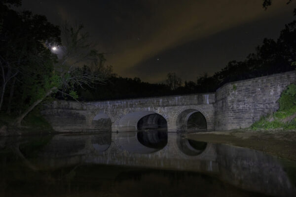 Nighttime at Catoctin Aqueduct by Bob Babcock