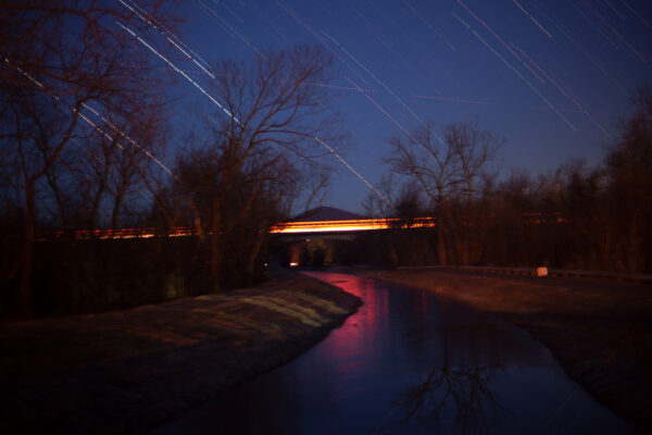 The Star Trails Above - Hancock Maryland by Van Sane