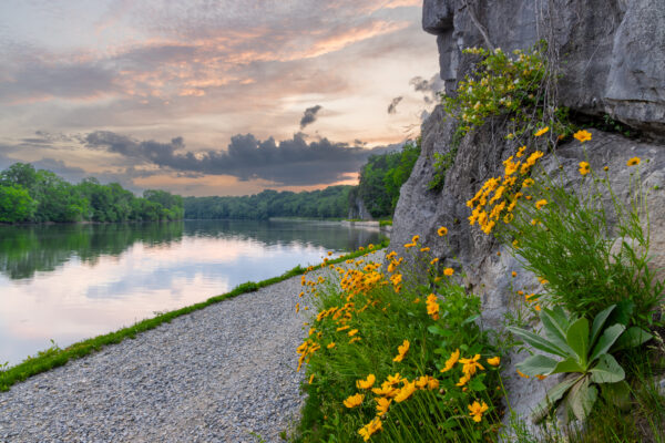 Sunset at Big Slackwater by Leigh Scott